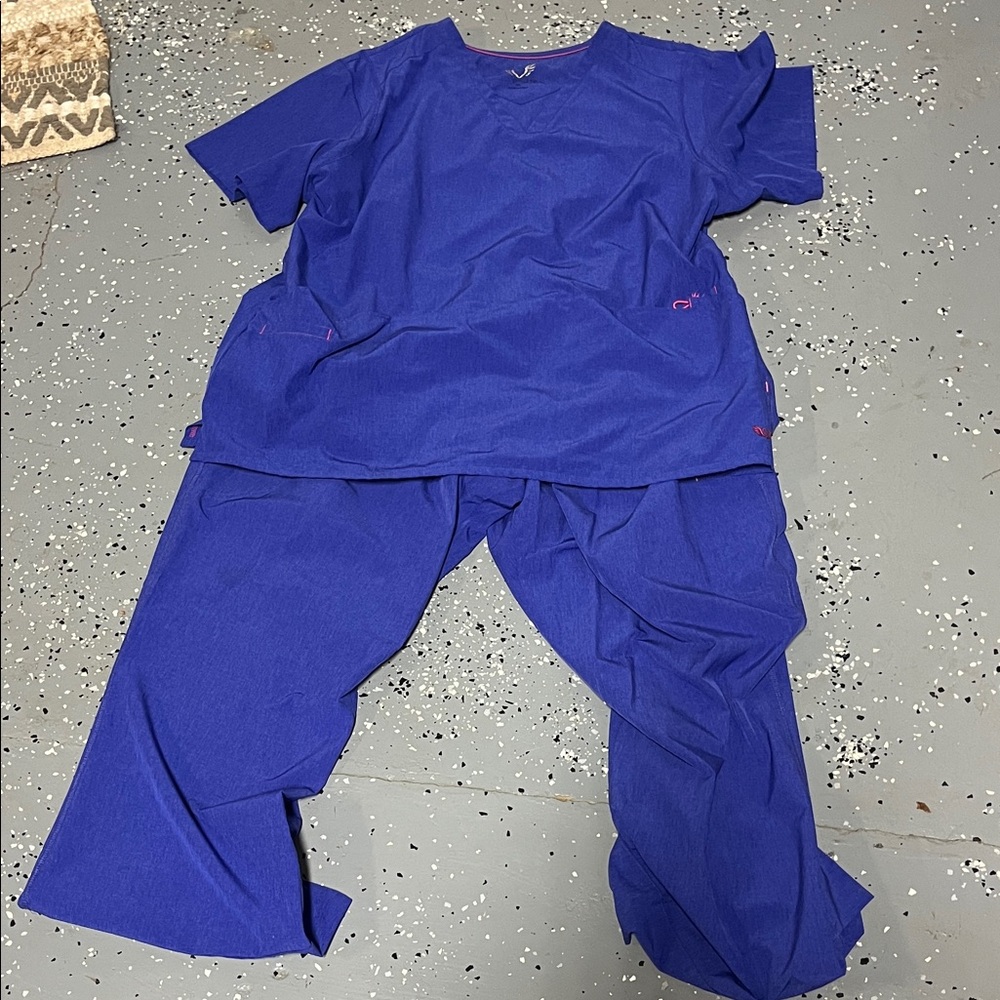 smitten purple  Women's Scrub Top & Pants Set